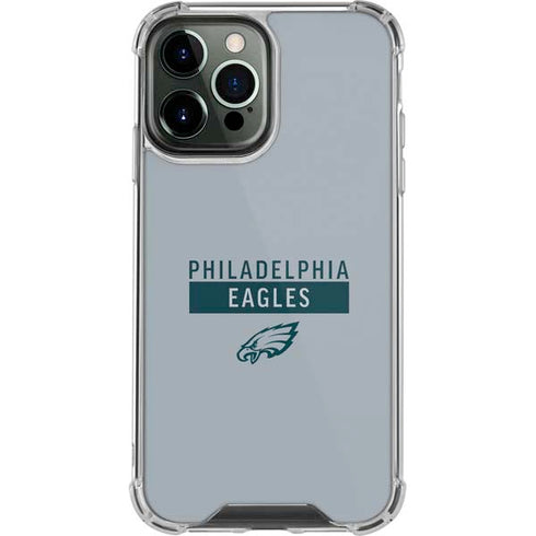 NFL Philadelphia Eagles Silver Performance Series iPhone 15 Pro Max Clear Case